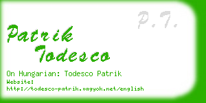 patrik todesco business card